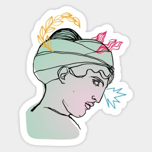 lightning athena Sticker